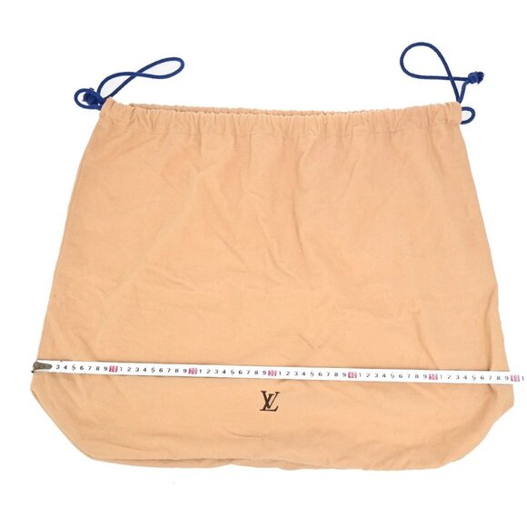 LOUIS VUITTON Logo 10 Set Dust Bag Drawstring Canvas Cotton Beige Brown - Picture 14 of 16